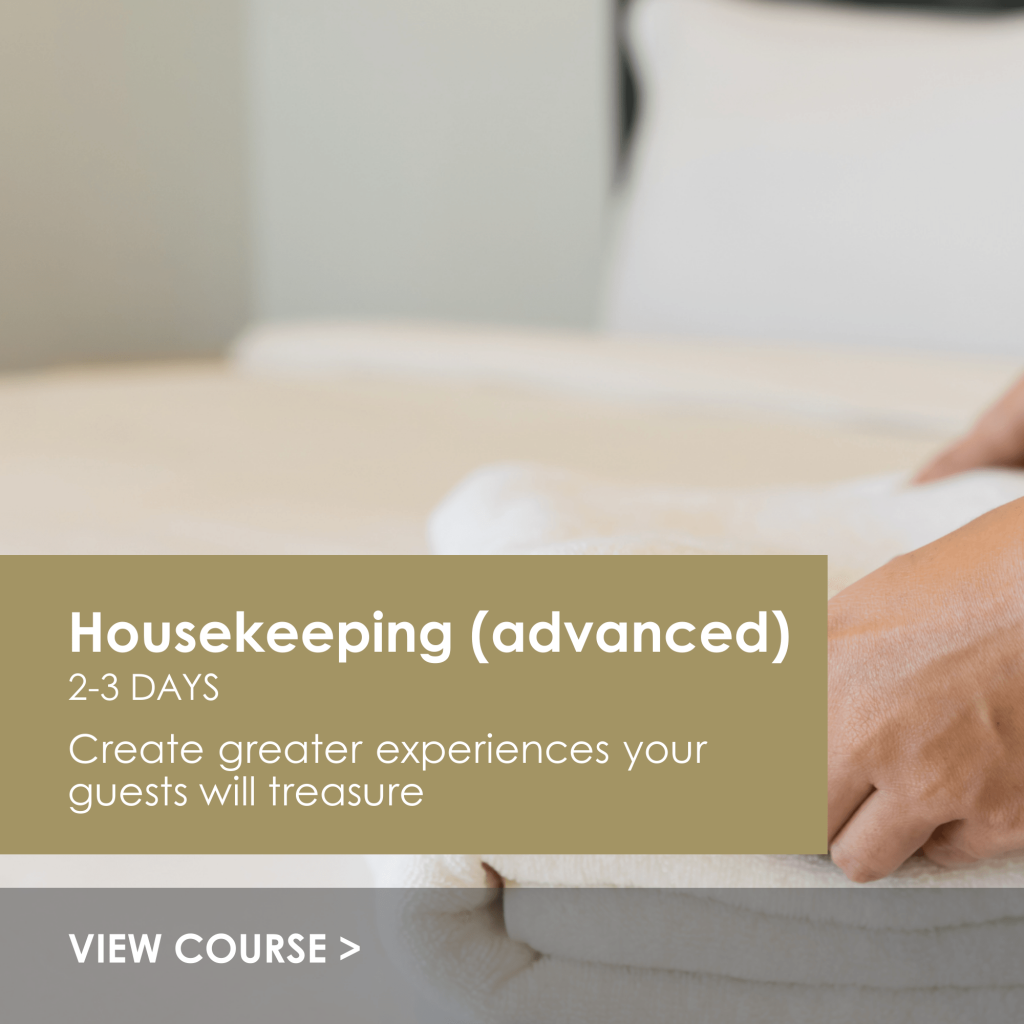 Luxury Hospitality | Hospitality Courses | Hospitality Training and leadership training | Housekeeping advanced